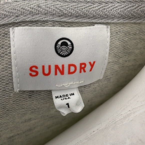 Sundry Anthropologie Revolve Rainbow Dip Tie Dye Pullover Sweatshirt Size 1 SM - Picture 6 of 7